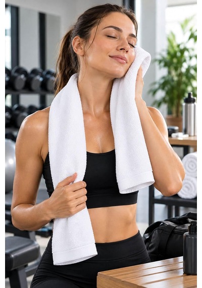 Spor Antrenman Fitness Havlusu 30x100 CM %100 Pamuklu 0 - 1 Yaş