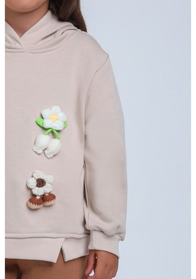 Xo Kids Kız Çocuk Sweatshirt 1-5 Yaş 35868 Taş Rengi Taş