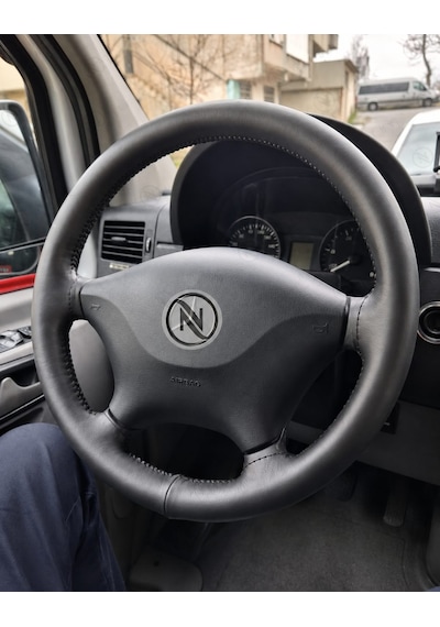 Bmw E60 2004-2010 Hakiki Deri Gerçek Deri Direksiyon Kılıfı Siyah