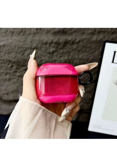 Fadex Apple AirPods Pro2 İle Uyumlu Premium Karanlıkta Kendisini Belli Eden Işıltılı Fosforlu Kulaklık Kılıfı Pembe
