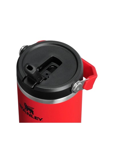 Stanley The Iceflow Flip Straw Pipetli Termos Bardak 0,41 Lt Chili Black Kırmızı