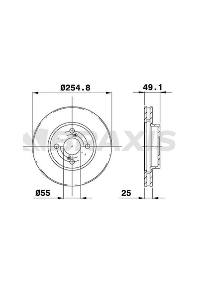 On Fren Dıskı Aynası Havalı Toyota Corolla 1.4 1.6 Vvtı E12 2003-2007 255x4