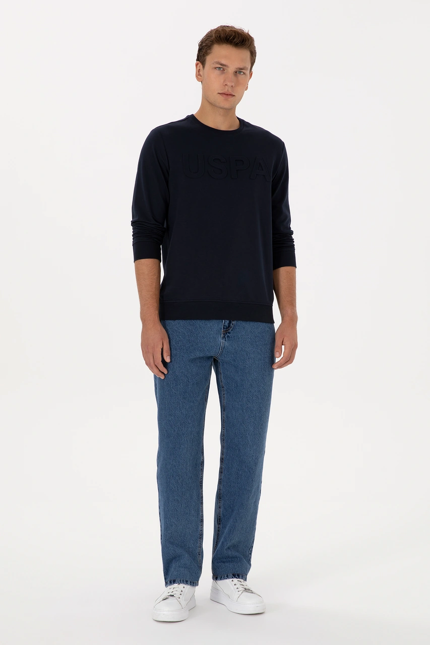 U.S. Polo Assn. Erkek Regular Fit Bisiklet Yaka Lacivert Basic Sweatshirt 50307793-VR033 U.S. Polo Assn. Erkek Regular Fit Bisiklet Yaka Lacivert Basic Sweatshirt 50307793-VR033