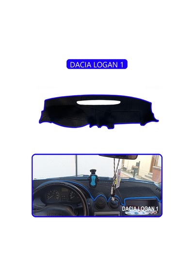 Dacıa Logan 1torpido Koruma Halısı Mavi Kenar