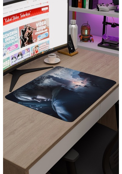 Resident Evil Kaymaz Dikişli Kauçuk Oyuncu Mousepad V1 - 48x40 Xl Gaming Mouse Pad Fare Altlığı
