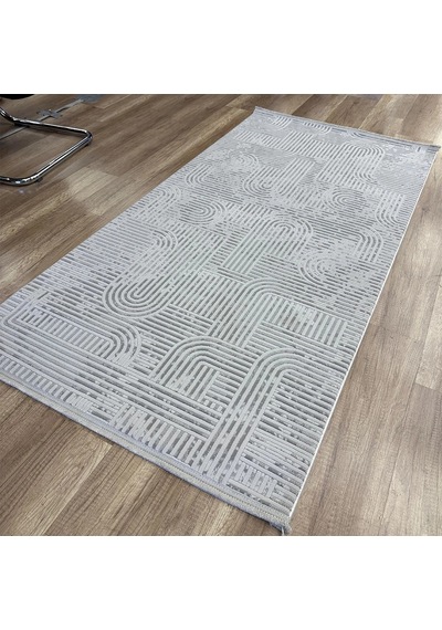 Hoom Rugs Markiz 1138 Gri Modern Pamuk Taban Halı Gri