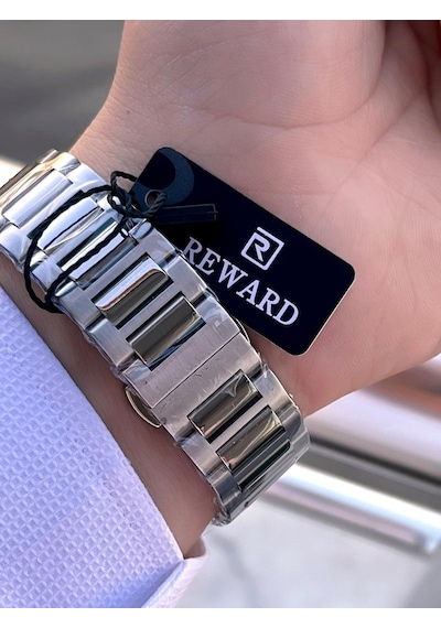 Reward Çelik Kordon 5 Atm Suya Dayanıklı Takvimli Kadran 2 Yıl Garantili Erkek Kol Saati We.147131.1 Gümüş