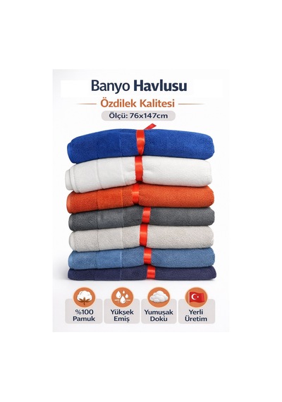 Özdilek Svv Border Kalın ve Süper Emici Yeni Seri Banyo Havlusu 76x147 - Silver Gri