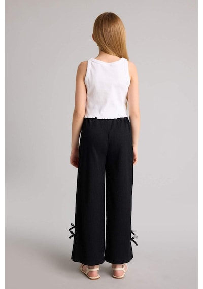 Defacto Wıde Leg Pantolon Kız Çocuk G8388a826smbk81 Siyah-bk81