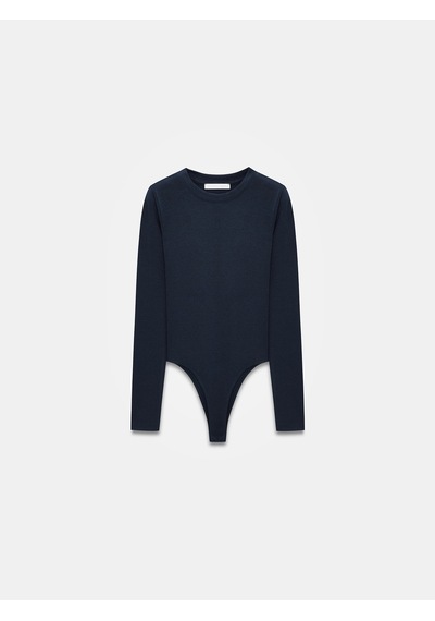 Dilvin 32695 Uzun Kollu Bodysuit-k.lacivert