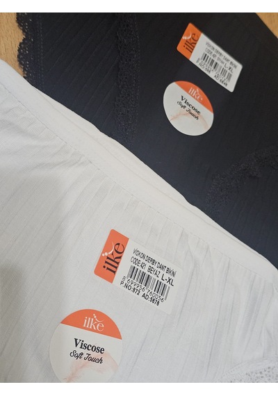 Ilke 3 Lü İlke Viskon Dantelli Süper Soft Bayan Bikini Karışık/çok Renk