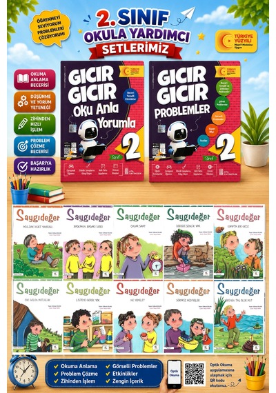 2.sınıf Oku Anla Yorumla + Problemler + Saygıdeğer Hikaye Seti