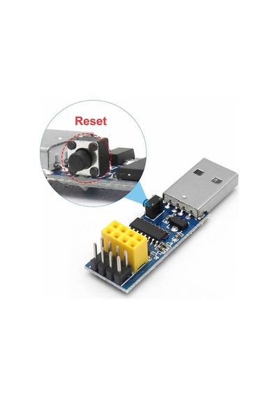 Esp-01 Ch340 Usb Bağlantı Adaptörü Uyumlu Reset Butonlu Esp01 Esp8266 Esp-01s Wifi Modül