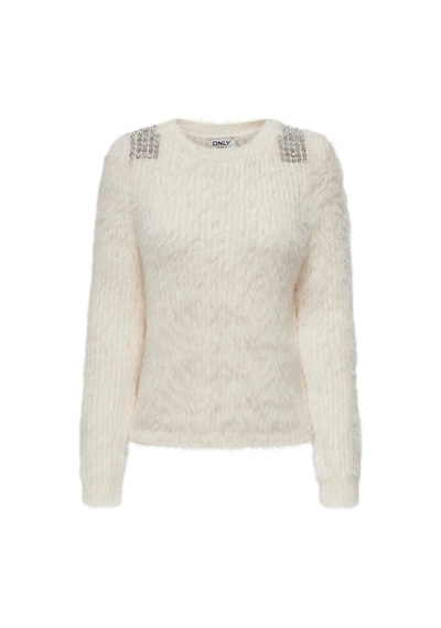 Only Onlsurı Ls Blıng O-neck Prm Cs Knt Beyaz15340525 Beyaz