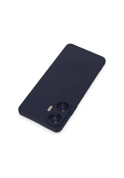 Realme C55 Kılıf Nano İçi Kadife Silikon - Mor Düz Renkli
