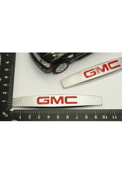Gmc Logo Yan Çamurluk 3M 3D Krom Metal Logo Amblem