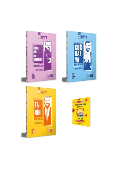 Benim Hocam Ayt Edebiyat Coğrafya Ve Tarih Ders Notları 3lü Set + Planlama Defteri