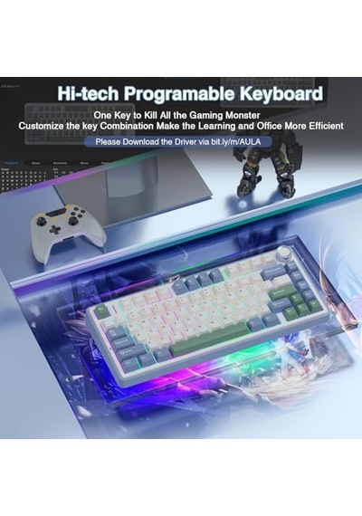 Mekanik Rgb Tkl Reaper Switch Kablosuz Makrolu Hot Swap Klavye Pastel