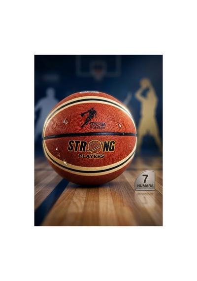 Basketbol Topu X-strong İç Dış Mekan Koyu Kahverengi 7 Numara Kahverengi