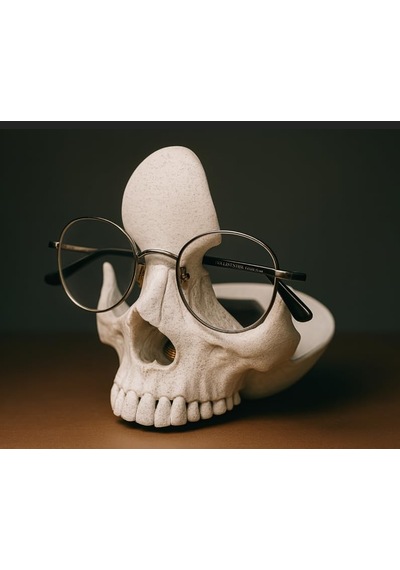 Gözlüklük Kafatası Kase - Gözlük Ve Anahtar Dekoratif Obje Glasses Skull Bowl - Glasses And Keys Diğer
