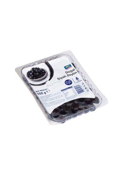 Aro Vakumlu Siyah Zeytin 500 G 291-320 Kalibre Yağlı Salamura - 6 Adet Tarı