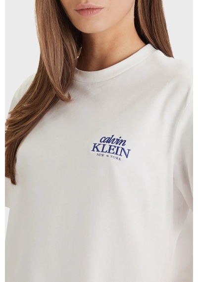 Calvin Klein Bayan T Shirt Lv047f801g Yaf Beyaz BEYAZ