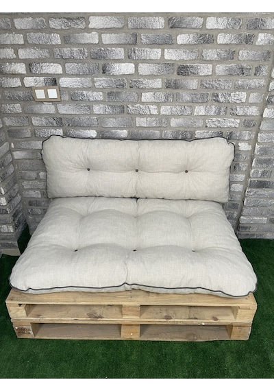 Kalorifer Önü Ve Palet Minderi Ikili Takım Bej 120x80cm Bej