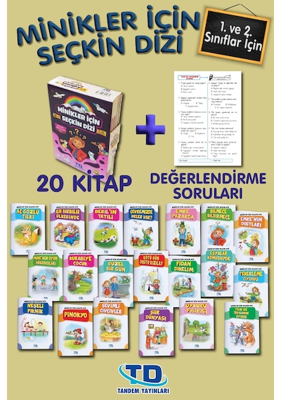 Tandem Yayınları Minikler İçin Seçkin Dizisi 20 Kitap 1.Sınıflar İçin + Değerlendirme Kitapçığı