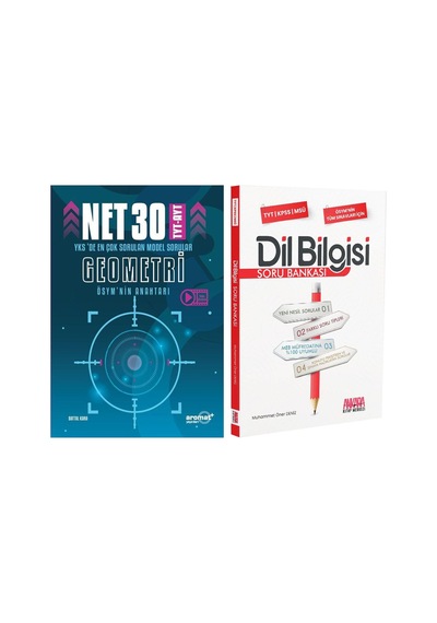 Aromat Tyt Ayt Geometri 30 Net Model Sorular Ve Akm Dil Bilgisi Soru Bankası Seti 2 Kitap