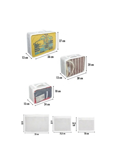 Anne Bebek Hastane Çantası Düzenleyici Organizer 6 Parça -001