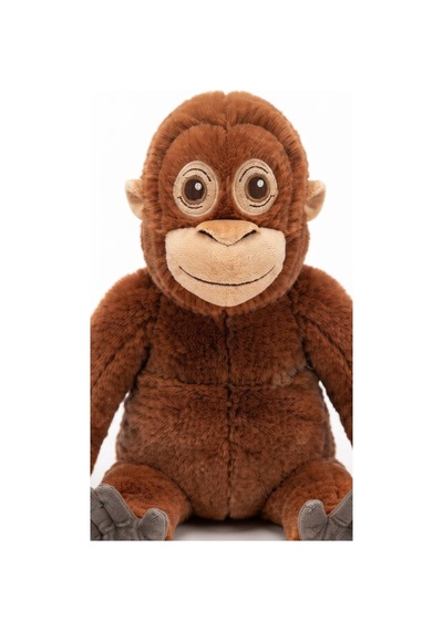 Sevimli Peluş Maymun 60 Cm - Büyük Boy Yumuşak Orangutan Oyuncak - Çocuk Uyku Arkadaşı Hediye Kahverengi