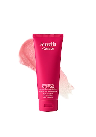 Aurelia Geneve Raspberry Glowup Instant Lushglow Vegan Exfoliator 100ml