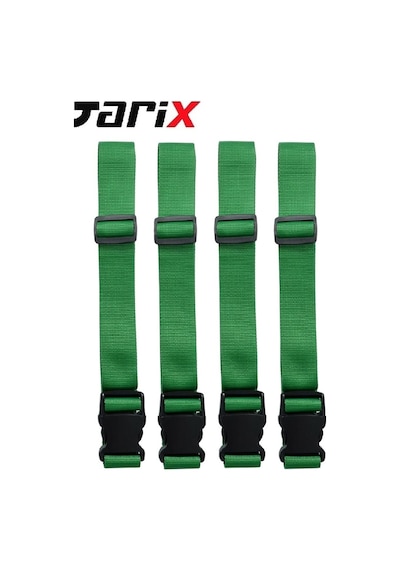 Tarix 4 Adet Yeşil Valiz Kemeri + 2 Adet Kırmızı Valiz Etiketi Yeşil
