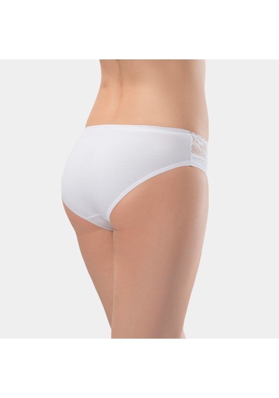 Türen Kadın Beli Dantelli Likralı 2'li Pamuklu Bikini Külot 262/beyaz Beyaz