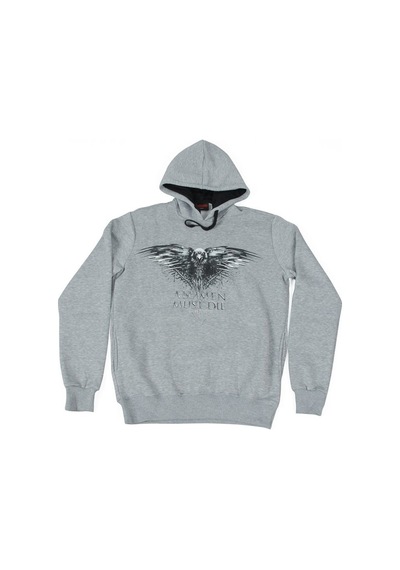 Game Of Thrones All Men Must Die Kapüşonlu Sweatshirt Hoodie Gri Çok Renkli