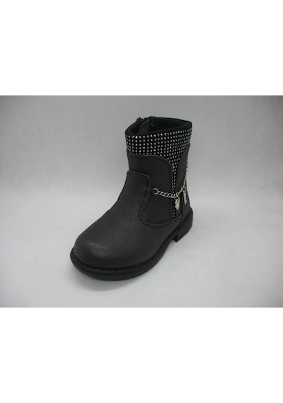Pink Step 3210 Zincirli Kız Çocuk Botu Siyah