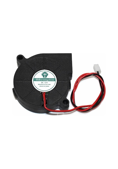 5015 12V DC Salyangoz Fan 12V 2-Pin 3D Yazıcı Soğutma Fanı Santrifüj Blower Fırçasız Fan