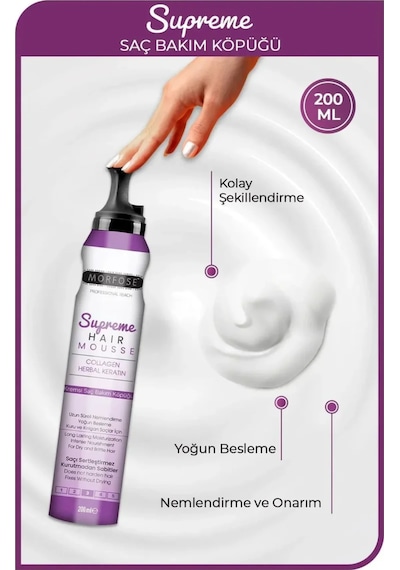 Tedar Supreme Saç Köpük 200 Ml - Nemlendirme - Mrfs Najmaddin
