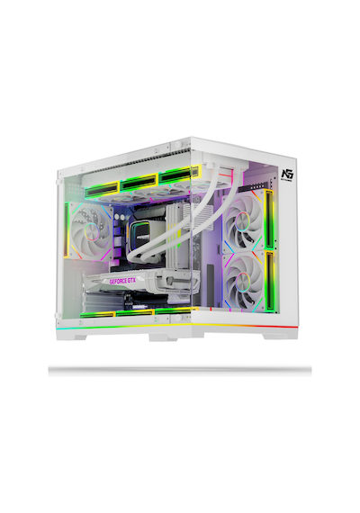 Orion Neon 6x Argb Fan Kumanda Ve Kontrolcü Micro Atx Boş Bilgisayar Kasası Beyaz