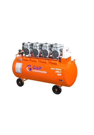 Sessiz Ve Yağsız Hava Kompresörü 200 Lt 4 Hp