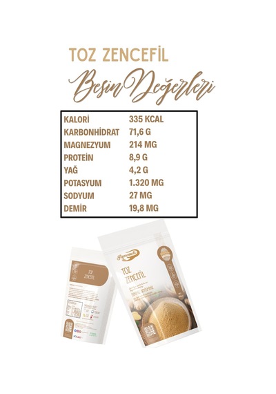 Zencefil Tozu 250 Gr %100 Doğal Katkısız Koruyucusuz