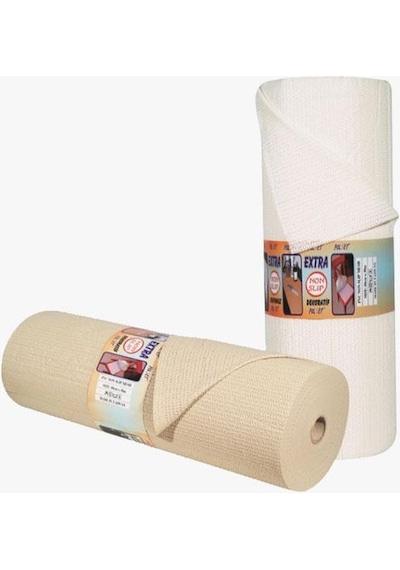 Halı Kaydırmaz Örtü 60 CMx30Mt. Kaymaz Raflık Örtü Krem