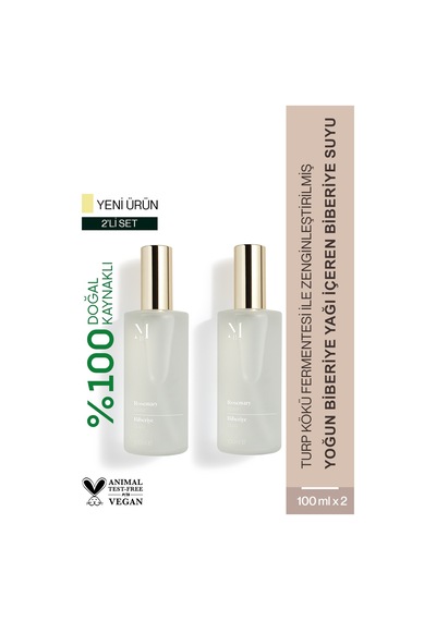 Biberiye Suyu Dökülme Karşıtı & Saç Uzamasını Destekleyici Saç Toniği 100 Ml 2'li Set - 708606323