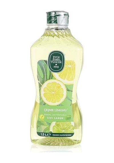 Doğal Zeytinyağlı Sıvı Sabun Çeşme Limonu Sıvı Sabun 1500 Ml