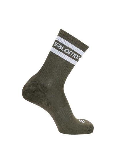 Salomon 365 Crew 2 Pack Unisex Çorap BeyazGri Alloy-Martini Olive
