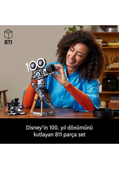 LEGO® │ Disney Walt Disney Hatırası Kamera 43230 - Yetişkinler için Model Yapım Seti (811 Parça)