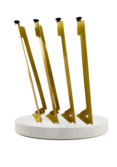 4 Adet 52cm Altın Sarısı Dekoratif Sehpa Ayağı