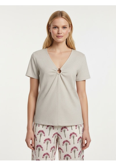 Xint Naturel Keten Karışımlı Oversize Bluz 602604