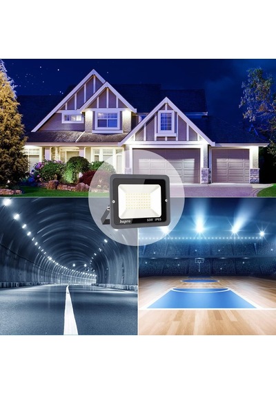 50 W Led Dış Mekan Spotu, 6000 K Dış Mekan Led Spot Işığı, Soğuk Beyaz Led Spot Işığı, 5000 Lm Süper Par Diğer