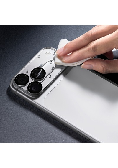 Apple Uyumlu   iPhone 17 Pro Pynana Diamond Sky Serisi Taşlı Kamera Lens Koruyucu Şeffaf